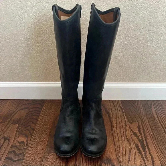 Frye Melissa Button Tabs Black Riding Knee High Boots Women Sz 6.5 B 3470412 - Picture 14 of 16